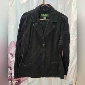 Eddie Bauer corduroy black blazer jacket size XXL